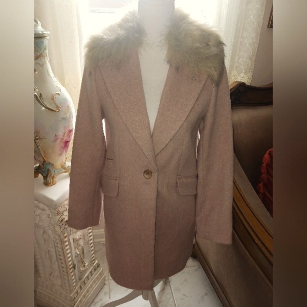 Topshop pink coat